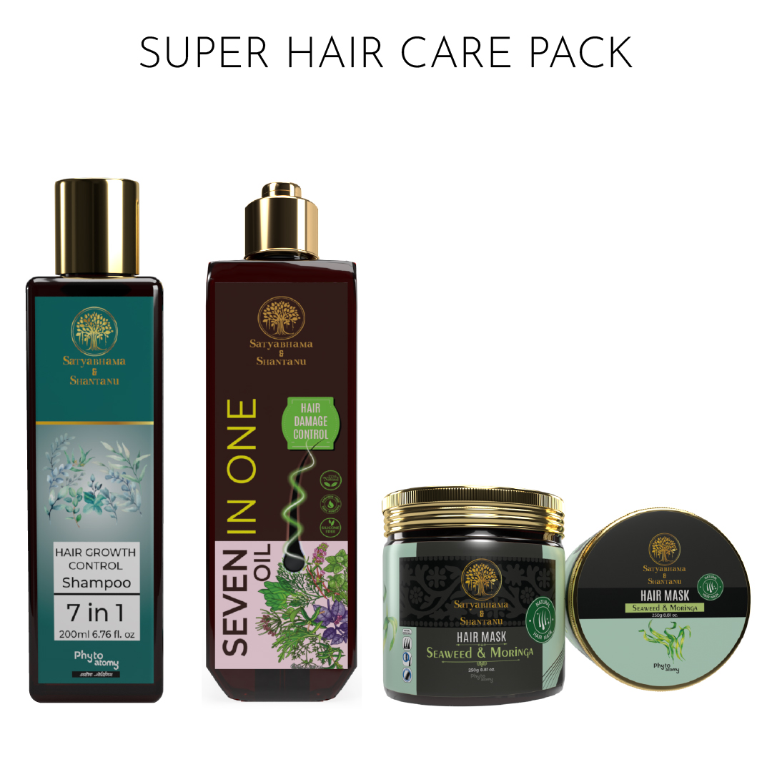 7 In 1 Shampoo (200 ml) + Seaweed & Moringa Hair Mask (250 g) + 7 In 1 Hair Oil (200 ml)